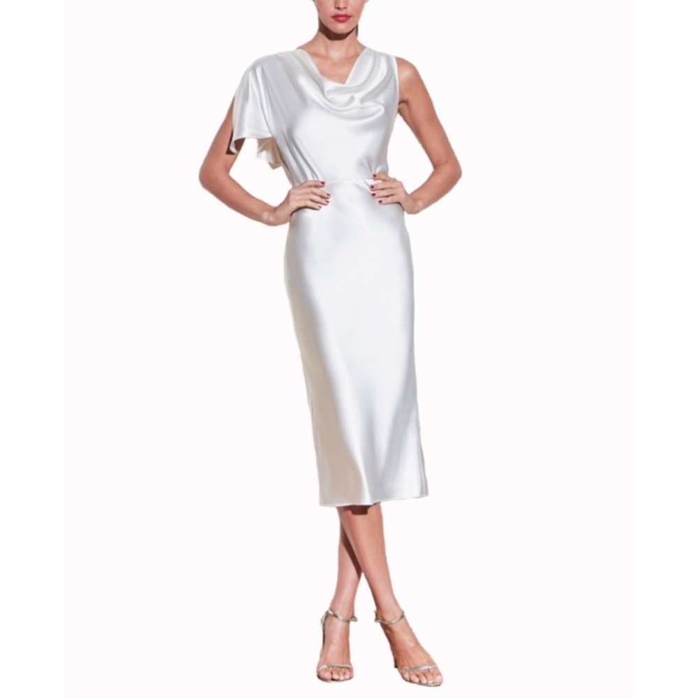 Fleur du Mal White One Shoulder Dress